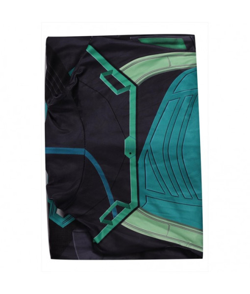 Women Green Futuristic Sci-Fi Style Jumpsuit Halloween Costume