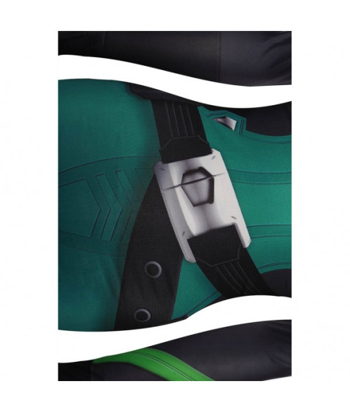 Women Green Futuristic Sci-Fi Style Jumpsuit Halloween Costume