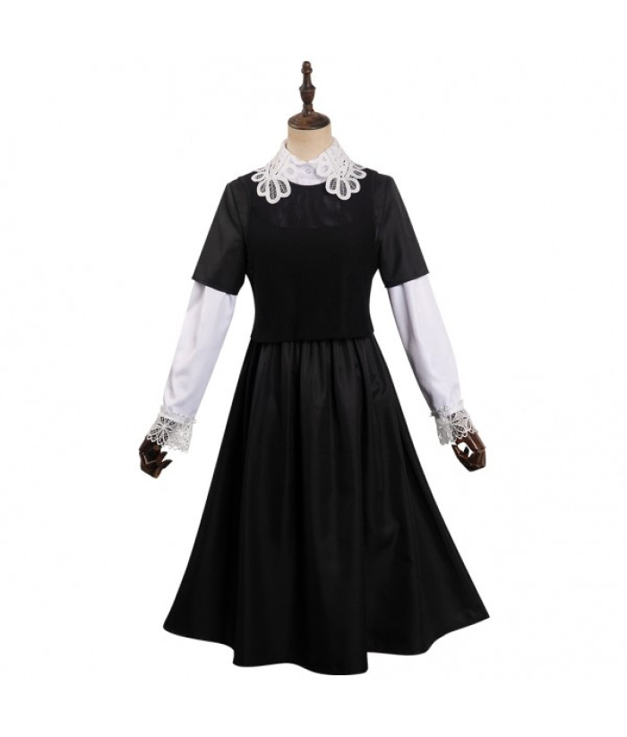 WednesdayAddams Wednesday Dress Black Version Halloween Cosplay Costume