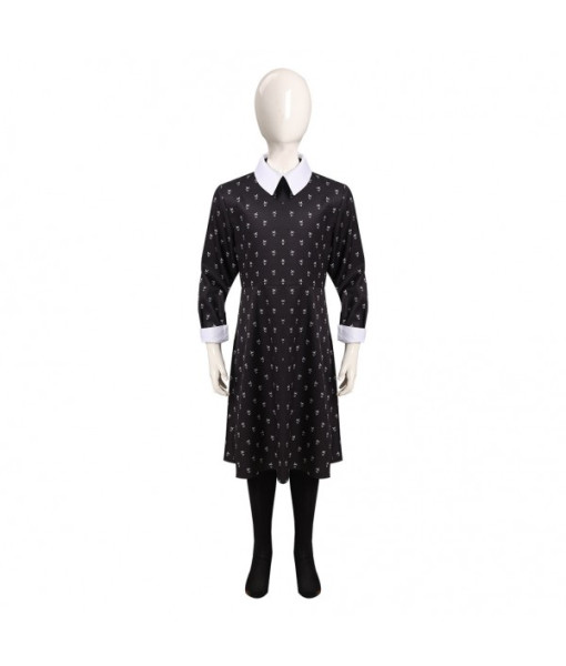 Wednesday The Addams Family Kids Children Dress Outfits Halloween Cosplay Costume