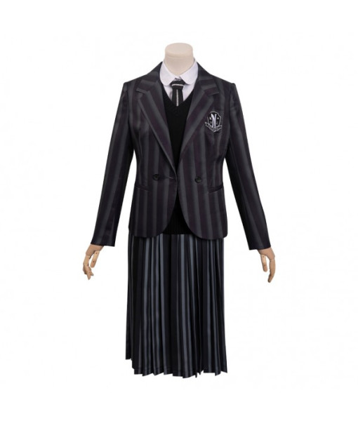 Wednesday The Addams Family Uniform Halloween Cosplay Costume