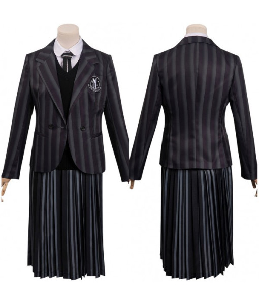 Wednesday The Addams Family Uniform Halloween Cosplay Costume