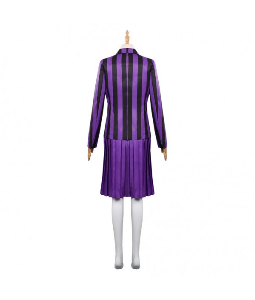 Wednesday Wednesday Addams Uniform Purple Version Halloween Cosplay Costume