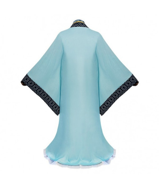 Women Light Blue Hanfu Dress Fullset Halloween Costume