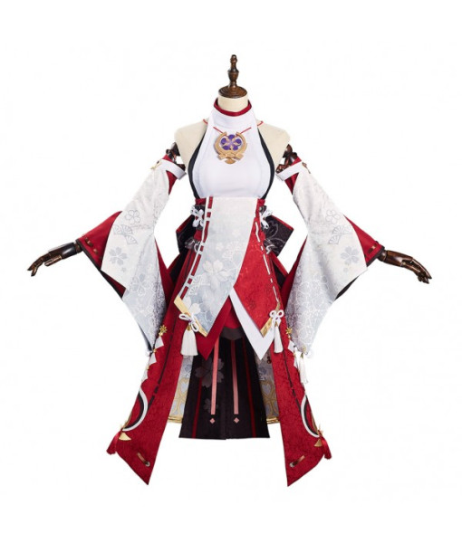 Yae Miko Genshin Impact Cosplay Costume Outfits Halloween Carnival Suit  